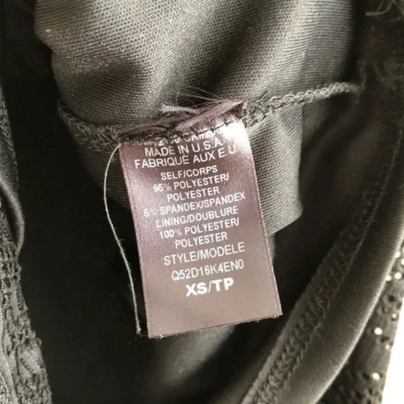 Guess Vintage High Waist Mesh Knit Layer Fitted Stretchy Pencil Midi Skirt Black - Picture 7 of 9